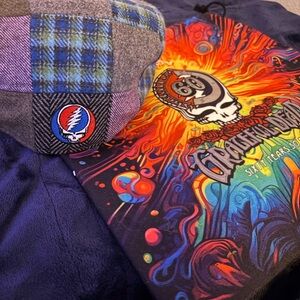 Limited edition 60th year anniversary Grateful Dead Gray and Blue Plaid cap